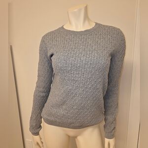 Tommy Hilfiger Gray Cable Knit Crewneck Sweater S